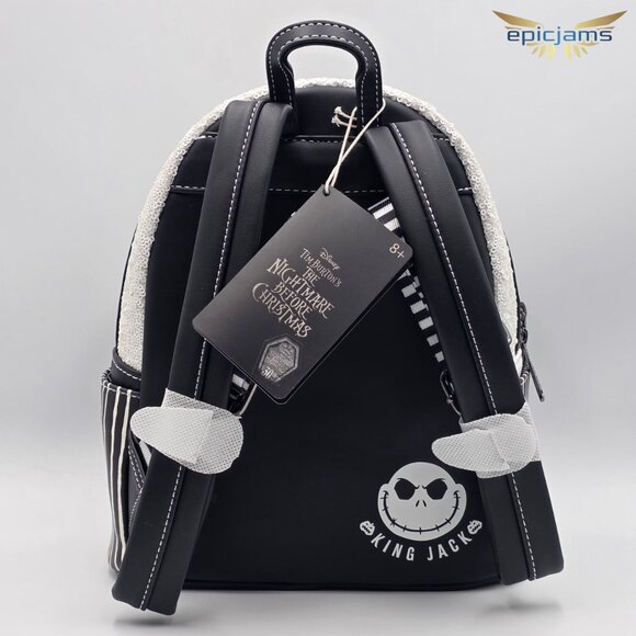 Loungefly Disney The Nightmare Before Christmas Jack Skellington Sequin Backpack - Picture 5 of 7